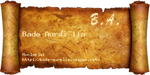 Bade Aurélia névjegykártya